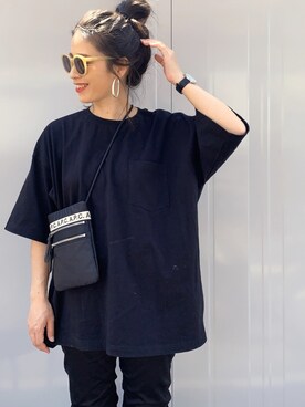 「A.D.S.R.（エーディーエスアール）のA.D.S.R　エー・ディー・エス・アール　MILLIE　ミリー（サングラス）」を使った、NANAさん（レディース・162cm）の夏コーディネート