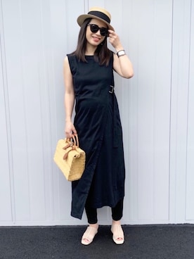 「Happy John（ハッピージョン）のアイテム（ワンピース/ドレス）」を使った、NANAさん（レディース・162cm）の夏コーディネート