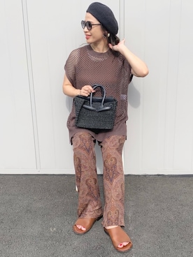 「POKER FACE（ポーカーフェイス）のアイテム」を使った、NANAさん（レディース・162cm）の夏コーディネート