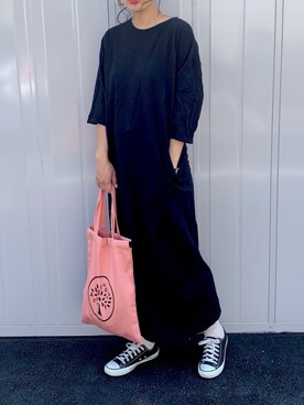 「coca（coca）（コカ）のアイテム（ワンピース/ドレス）」を使った、NANAさん（レディース・162cm）の夏コーディネート