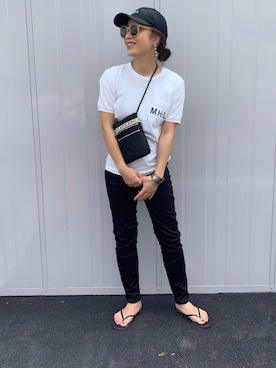 「TKEES（ティキーズ）の＜TKEES（ティキーズ）＞ トング サンダル◆（サンダル）」を使った、NANAさん（レディース・162cm）の夏コーディネート