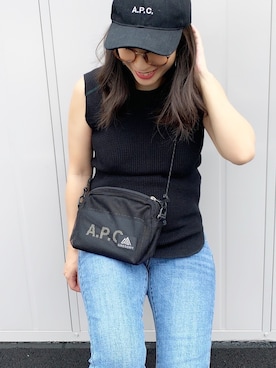 「A.P.C.（アーペーセー）のアイテム（財布/小物）」を使った、NANAさん（レディース・162cm）の秋コーディネート