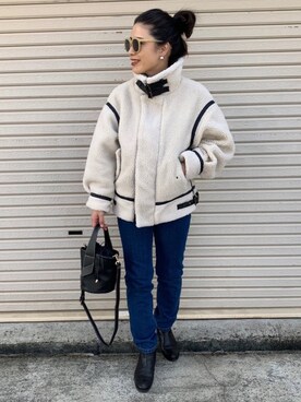 「GUSCIO（グッシオ）のアイテム」を使った、NANAさん（レディース・162cm）の秋コーディネート