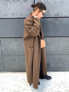 「TODAYFUL（トゥデイフル）のアイテム（その他アウター）」を使った、NANAさん（レディース・162cm）の冬コーディネート
