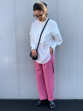 「IL BISONTE（イルビゾンテ）のアイテム」を使った、NANAさん（レディース・162cm）の冬コーディネート