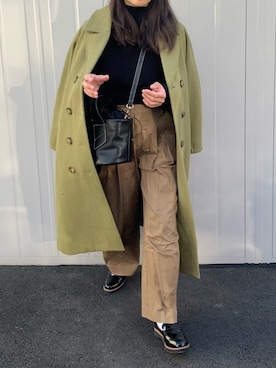 「GUSCIO（グッシオ）のアイテム」を使った、NANAさん（レディース・162cm）の冬コーディネート