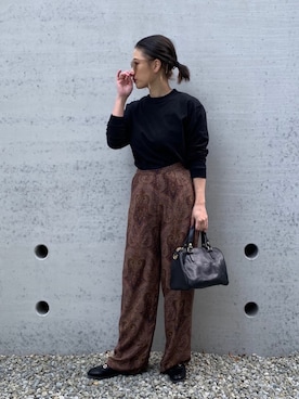 「IL BISONTE（イルビゾンテ）のアイテム」を使った、NANAさん（レディース・162cm）の春コーディネート