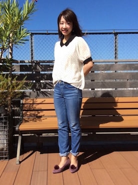 「アイテム（パンプス、パープル系）」を使った、ORientalTRaffic ルミネ町田店さん（レディース・160cm）の夏コーディネート