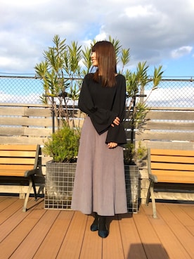 「変形トップス」｜ORientalTRaffic ルミネ町田店さん（レディース・157cm）の冬コーディネート