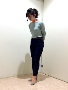 「アイテム（パンプス、グレー系）」を使った、ORientalTRaffic ルミネ町田店さん（レディース・157cm）の冬コーディネート