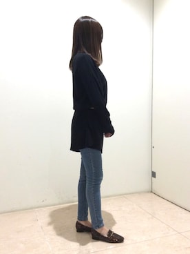 「WA ORiental TRaffic（ダブルエーオリエンタルトラフィック）の★ビットスクエアローファー★2114（ローファー）」を使った、ORientalTRaffic ルミネ町田店さん（レディース・157cm）の冬コーディネート