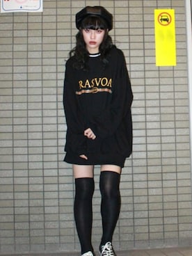 「RASVOA（ラスボア）のアイテム」を使った、RASVOA STAFFさん（レディース・164cm）の秋コーディネート