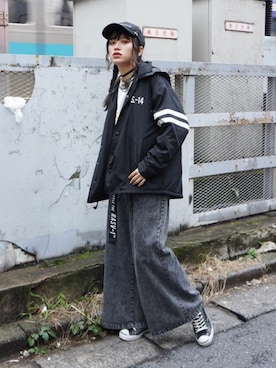 「RASVOA（ラスボア）のアイテム」を使った、RASVOA STAFFさん（レディース・164cm）の秋コーディネート