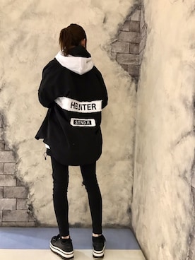 「RASVOA（ラスボア）のアイテム」を使った、RASVOA STAFFさん（レディース・160cm）の冬コーディネート