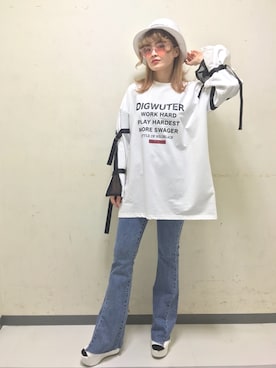 「カラーサングラス」｜RASVOA STAFFさん（レディース・157cm）の夏コーディネート