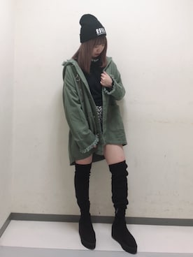 「ニーハイブーツ」｜RASVOA STAFFさん（レディース・157cm）の秋コーディネート