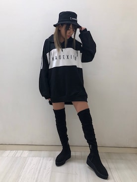 「ストリート女子」｜「アイテム（ブーツ）」を使った、RASVOA STAFFさん（レディース・156cm）の秋コーディネート