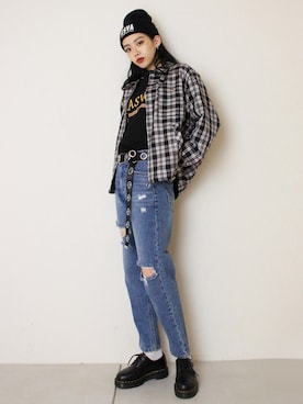 「RASVOA（ラスボア）のアイテム」を使った、RASVOA STAFFさん（レディース・161cm）の秋コーディネート