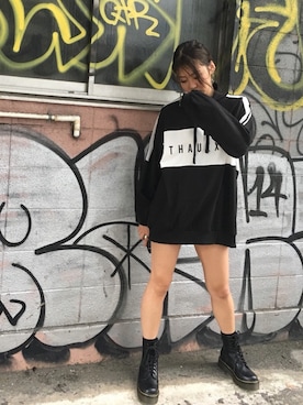 「RASVOA（ラスボア）の厚底８ホールブーツ（ブーツ）」を使った、RASVOA STAFFさん（レディース・165cm）の秋コーディネート