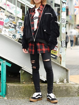 「RASVOA（ラスボア）のアイテム（トップス）」を使った、RASVOA STAFFさん（レディース・157cm）の秋コーディネート