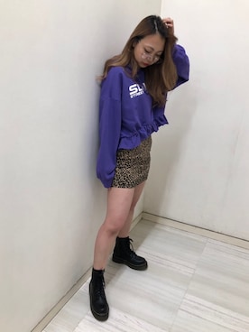 「RASVOA（ラスボア）の厚底８ホールブーツ（ブーツ）」を使った、RASVOA STAFFさん（レディース・160cm）の秋コーディネート
