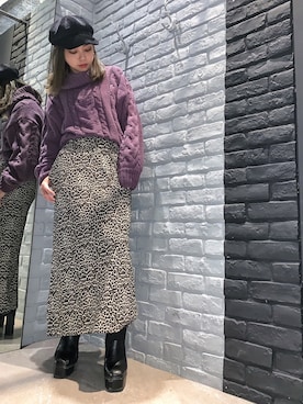 「RASVOA（ラスボア）のアイテム」を使った、RASVOA STAFFさん（レディース・152cm）の冬コーディネート