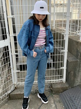 「19ss」｜「アイテム（ジャケット/アウター）」を使った、RASVOA STAFFさん（レディース・155cm）の春コーディネート