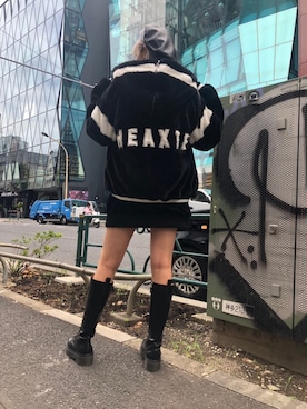 「RASVOA（ラスボア）のアイテム（その他アウター）」を使った、RASVOA STAFFさん（レディース・166cm）の秋コーディネート