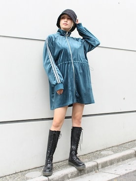 「編み上げブーツ」｜RASVOA STAFFさん（レディース・166cm）の秋コーディネート