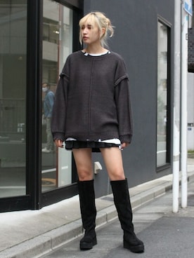 「RASVOA（ラスボア）のアイテム」を使った、RASVOA STAFFさん（レディース・166cm）の秋コーディネート