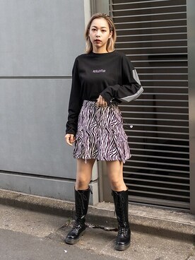 「編み上げブーツ」｜RASVOA STAFFさん（レディース・163cm）の冬コーディネート