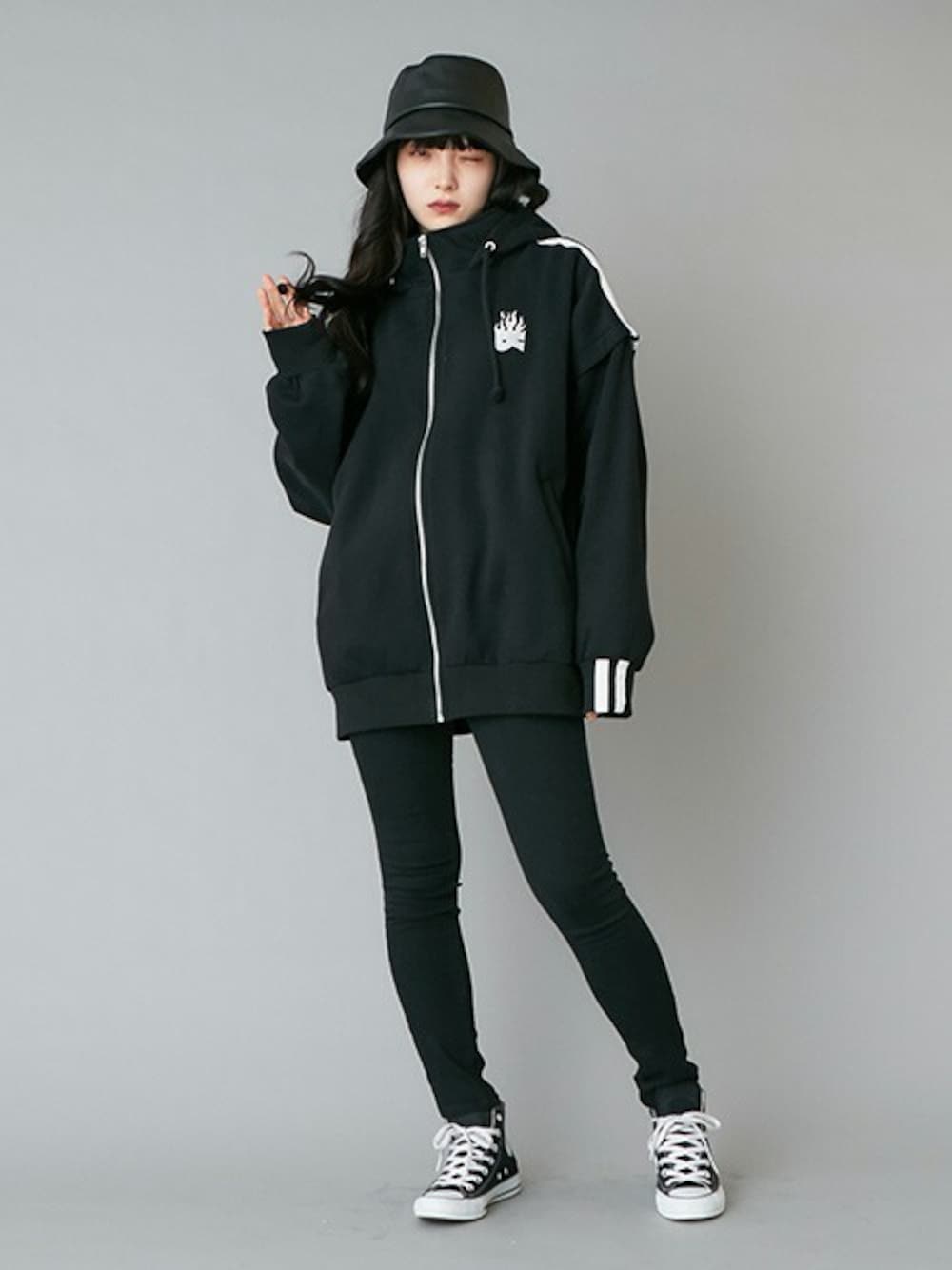 RASVOA（ラスボア）の「レイヤード風ラインパーカー（パーカー