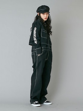 「刺繍」｜「アイテム（キャスケット）」を使った、RASVOA STAFFさん（レディース・164cm）の冬コーディネート