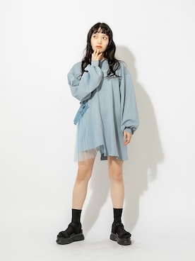 「RASVOA（ラスボア）のアイテム」を使った、RASVOA STAFFさん（レディース・164cm）の冬コーディネート