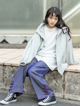 「RASVOA（ラスボア）のアイテム」を使った、RASVOA STAFFさん（レディース・164cm）の春コーディネート