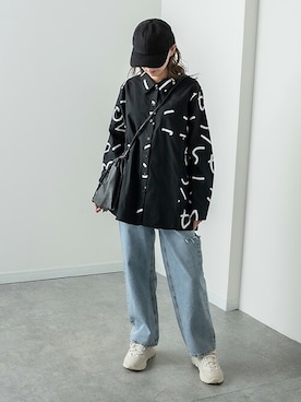 「RASVOA（ラスボア）のアイテム（キャップ）」を使った、RASVOA STAFFさん（レディース・163cm）の春コーディネート