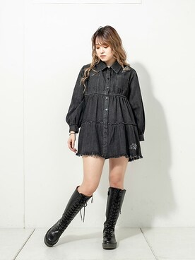 「ミニワンピ」｜RASVOA STAFFさん（レディース・159cm）の春コーディネート