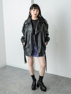 「RASVOA（ラスボア）のアイテム」を使った、RASVOA STAFFさん（レディース・164cm）の春コーディネート