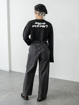 「PUMA」｜「アイテム（ハンチング/ベレー帽）」を使った、RASVOA STAFFさん（レディース・166cm）の春コーディネート