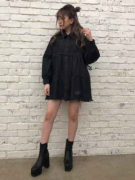 「ミニワンピ」｜RASVOA STAFFさん（レディース・155cm）の春コーディネート