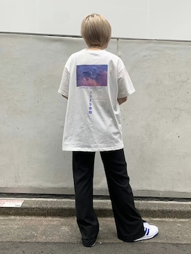 「RASVOA（ラスボア）のアイテム」を使った、RASVOA STAFFさん（レディース・155cm）の夏コーディネート