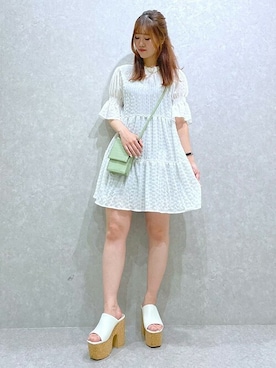 「ミニワンピ」｜RASVOA STAFFさん（レディース・160cm）の夏コーディネート