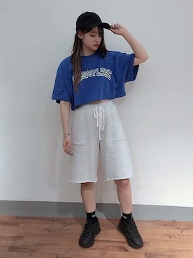 「クロップドトップス」｜RASVOA STAFFさん（レディース・159cm）の夏コーディネート