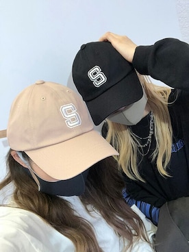 「RASVOA（ラスボア）のアイテム（キャップ）」を使った、RASVOA STAFFさん（レディース・160cm）の夏コーディネート