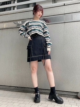 「RASVOA（ラスボア）のアイテム」を使った、RASVOA STAFFさん（レディース・160cm）の秋コーディネート