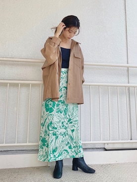 「Kastane」｜「アイテム（カバーオール）」を使った、あおきりほさん（レディース・161cm）の秋コーディネート