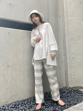「Kastane（カスタネ）のアイテム（ハット）」を使った、あおきりほさん（レディース・161cm）の春コーディネート