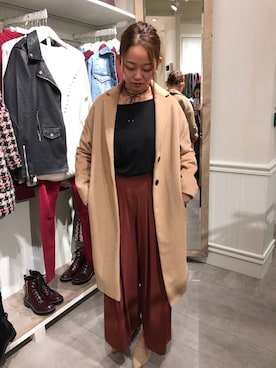 「stradivarius（ストラディバリウス）のアイテム（ダウンジャケット/コート）」を使った、Silverlamさん（レディース・170cm）の春コーディネート