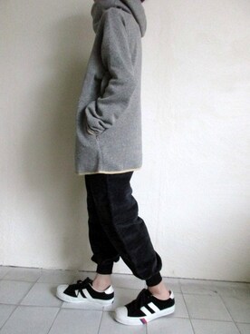 「banal chic bizarre」｜「アイテム（パーカー）」を使った、TITY niigataさん（レディース・160cm）の冬コーディネート