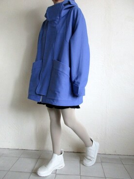 「blue」｜「アイテム（その他アウター）」を使った、TITY niigataさん（レディース・160cm）の冬コーディネート